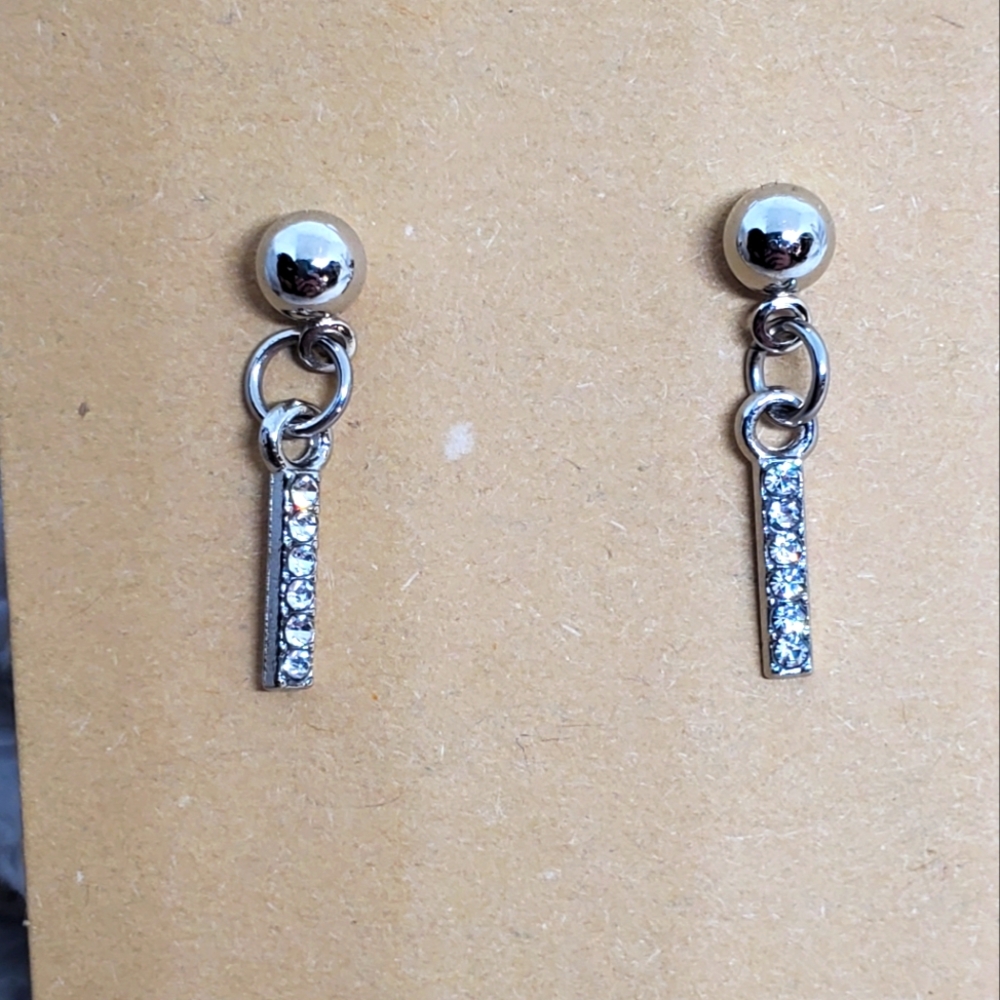 7/$10 I Initial Earrings, New
